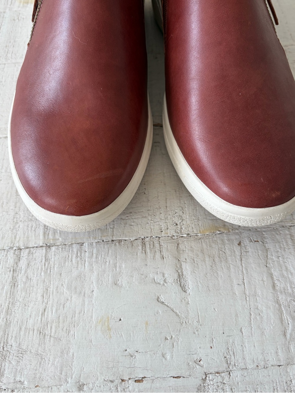 Aetrex Jenna Slip On Shoes size 10 Brown Leather Casual Comfort Loafer Zipper - Picture 3 of 12